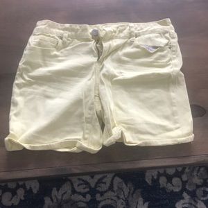 Pale yellow shorts